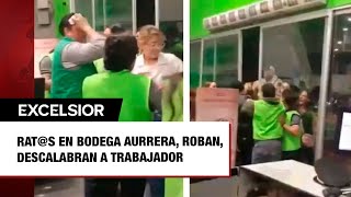 Rats en Bodega Aurrera roban descalabran a trabajador [upl. by Esimehc]