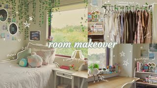 Aesthetic room makeover  room tour  pinterest inspired 🌷🌿 [upl. by Akelahs]