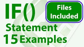 15 IF Statement Examples in Excel  Simple to Advanced  Workbook Included [upl. by Mcginnis510]