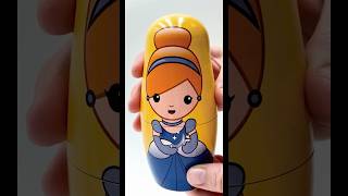 ASMR Nesting Dolls with Disney Princess Cinderella ASMR Shorts DisneyPrincess [upl. by Nomit]