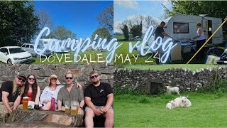 UK CAMPING WEEKEND TRIP VLOG  wholesome family holiday to peak district in caravan [upl. by Drauode]