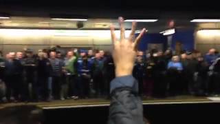 Arsenal and Chelsea Fans Clash on the Tube Station after Game [upl. by Nas]