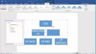 How to Create an Organization Chart in Word 2016 [upl. by Kylen173]