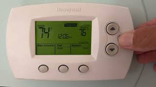 How to override the programing on Honeywell Thermostat [upl. by Dunseath]