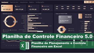 Planilha de Planejamento e Controle Financeiro Excel 50 [upl. by Akenal57]