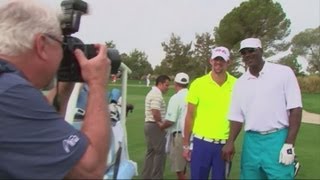 Michael Phelps vs Michael Jordan  Charity Golf [upl. by Portland716]