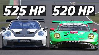 Can The PORSCHE 911 GT3 RS Beat Its GT3 Version [upl. by Tinor338]