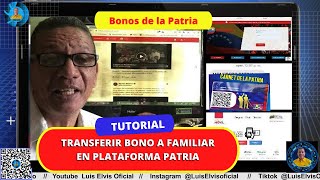 ✅ TUTORIAL CÓMO HACER TRANSFERENCIA A FAMILIAR EN PLATAFORMA PATRIA  COBRAR CON BILLETERA MÓVIL [upl. by Lebanna993]