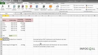Funktionen VECKODAG och TEXT i Excel [upl. by Akired845]