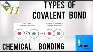 Covalent Bond and its Types Covalent BondChemical Bonding ajr chemistry [upl. by Tolmach]