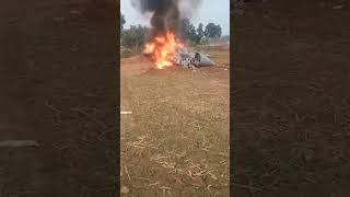 IAF MIG 29 Crashed in Agra Both the Pilots ejected safely before crashAgra IndianAirForce [upl. by Wyler]