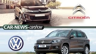 Carshow Lifestyle SUVs Citroen C4 Aircross 2013  VW Tiguan 2012  HD  Deutsch [upl. by Nospmoht]