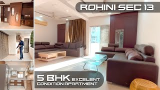 Rohini Sector 13  Property in Delhi  Budget Property Rohini  Luxurious Interiors  5 BHK Floor [upl. by Notrom]