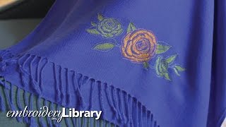 Embroidering on Pashmina [upl. by Enerod]