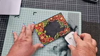 3D Embossing folder blackout technique to create this magical card [upl. by Heywood]