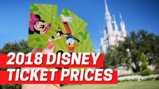 Disney World Increases 2018 Ticket Prices [upl. by Aikkin]