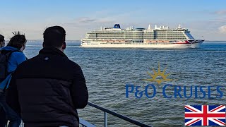 CRUISE SHIP IONA PASSING PASSENGER FERRY [upl. by Charlotte]