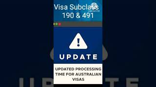 New Visa Processing Time for Visa Subclass 190 amp 491  Australian Immigration 2023 [upl. by Efram]