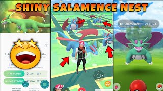 Pokemon Go Salamence Nest Location Coordinates  How to Get Unlimited Shiny Salamence in Pokemon Go [upl. by Hackathorn]