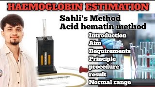 hemoglobin estimation by SAHLIS method  hb estimation by SAHLIS method  hemoglobin estimation [upl. by Atineb930]