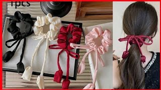 Mastering 💥💋Diy scrunchie tutorial \ Easy scrunchie tutorial ✨❤️🔥Very easy✅ scrunchie for selling [upl. by Maxey318]