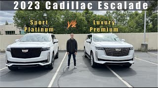 2023 Cadillac Escalade Sport Platinum vs Premium Luxury [upl. by Morril]