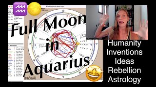 Full Moon in Aquarius♒️🌕819 Extreme Aspects Rebelliousness Body Parts Herbs Gemstones💎amp More [upl. by Publia]