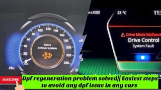 Dpf regeneration problem solved Easiest steps to avoid Dpf issue in any cars [upl. by Saenihp]