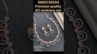 New Diwali collections Premium quality AD necklace set to celebrate ur festival WhatsApp 8660158594 [upl. by Etterraj]