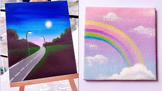 8 Easy Amazing Painting Techniques That you will like  Easy Acrylic Painting for beginners art [upl. by Dede460]