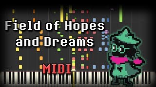 DELTARUNE Field of Hopes and Dreams  MIDI Synthesia [upl. by Lavina]