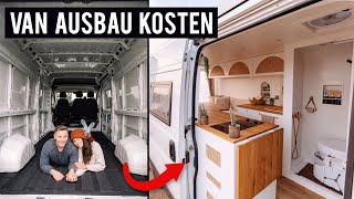 Was kostet ein Luxus VAN Ausbau ∙ ALLE KOSTEN wirklich jeder Cent ∙ DIY Campervan Selbstausbau [upl. by Lissie44]