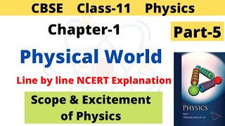 Physical World  CBSE Class 11 Physics  Chapter 1  Scope amp Excitement of Physics  NCERT  Part 5 [upl. by Eikcir]