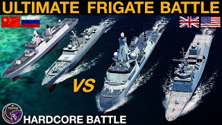 Constellation amp Type 26 Frigates vs Type 054B amp Gorshkov Frigates Naval Battle 130  DCS [upl. by Vrablik303]