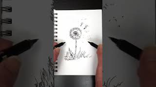 dandelion both hands drawing art [upl. by Ostraw]