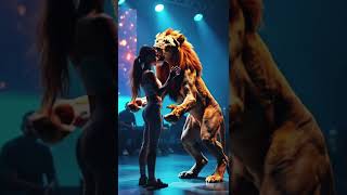 A girl perform fusion with anthropomorphic animal on tv showreels funny viralshort [upl. by Dearr]