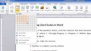 How to Create a Likert ScaleQuestionnaire in Word [upl. by Gerald]