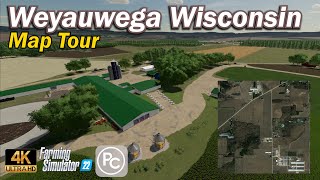 Weyauwega Wisconsin  Map Tour  Farming Simulator 22 [upl. by Jannelle]