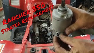 Honda Rancher 350 Starter Replacement [upl. by Yenaffit]