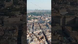 Vertical video Rome Italy View of the Vatican Basilica di San Pietro Piazza San Pietro Flig [upl. by Llenrap]