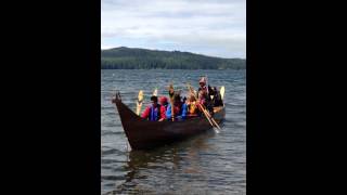 VIU Tribal Journeys Canoe Asking Permission to Land on Kwakiutl Territory Fort Rupert BC [upl. by Naashom709]