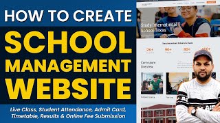 How to Make School Management System Website in WordPress Attendance Admit Card Timetable Result [upl. by Malik16]