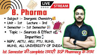 Impurities In Pharmaceutical Substances  Sources Of Impurities  Pharmaceutical Inorganic Chemistry [upl. by Stelle]