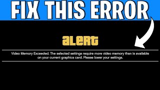 How To Easily Fix GTA 5 Video Memory Exceeded  GTA 5 Video Memory Exceeded Fix 2024 [upl. by Akima]