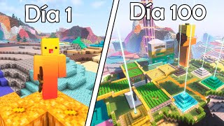 SOBREVIVÍ 100 DÍAS PERO cada CHUNK es un BLOQUE DIFERENTE Minecraft Hardcore [upl. by Nnyltiac]