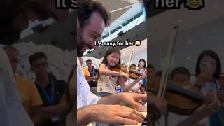 A 10year old violin prodigy plays Vivaldi Summer with me and SHOCKS the whole Airport 😱🎻 [upl. by Arvie]