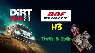 DOF Reality H3 and Dirt Rally 2 Spills amp Thrills [upl. by Atteragram]