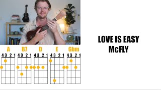 Love Is Easy  McFly Ukulele Play Along With Chords and Lyrics [upl. by Suivat506]