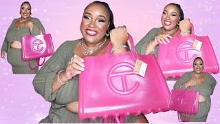 UNBOXING MELISSA x TELFAR LARGE JELLY SHOPPER BAG CLEAR PINK PURSE REVIEW LATEST PURCHASE HANDBAG [upl. by Willow]