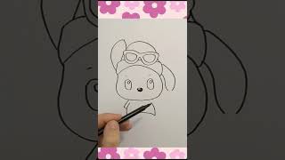 How to Draw Cute Puppy Pochacco from Sanrio art cute viral shorts tutorial fyp [upl. by Statis]